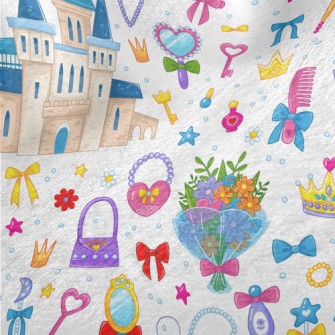 Princess Jewelry And Castle Minky