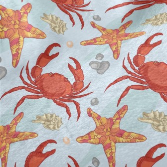 Crab And Starfish Minky