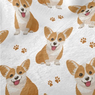 Smiling Corgi Minky