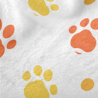 Two-color Dog Footprints Minky