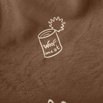 Hand Drawn Dog Food Minky