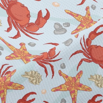 Crab And Starfish Piqué