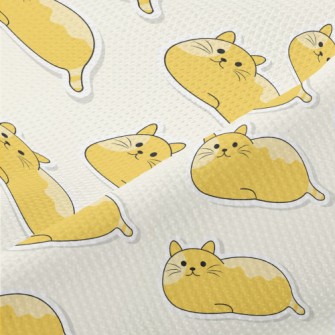 Lying Orange Cat Piqué