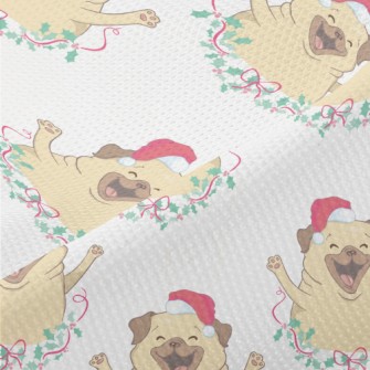 Merry Christmas Puppy Piqué