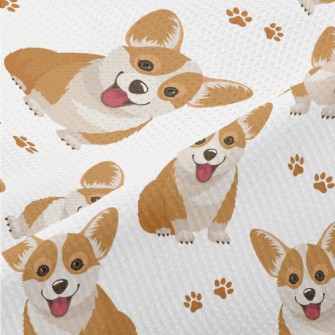 Smiling Corgi Piqué