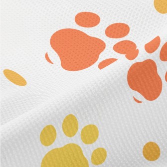 Two-color Dog Footprints Piqué