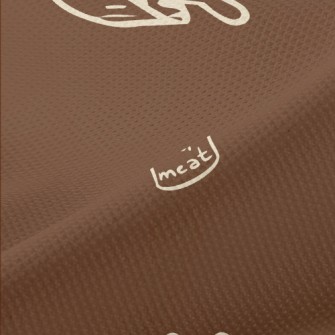Hand Drawn Dog Food Piqué