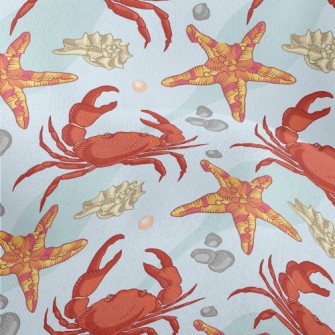 Crab And Starfish Lightweight Performance Linen