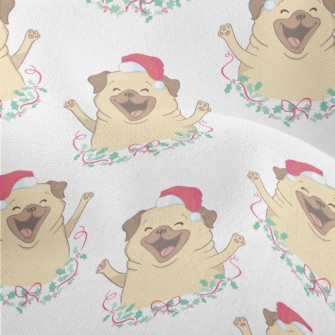 Merry Christmas Puppy Lightweight Performance Linen