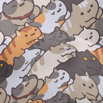 Cartoon Cat Stacking Lightweight Performance Linen