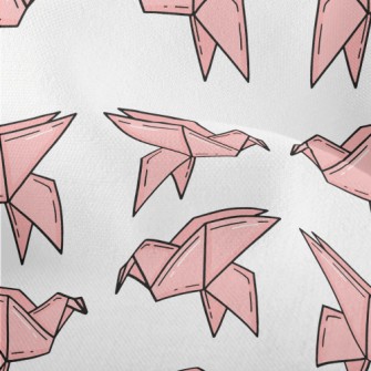 Pink Paper Cranes Lightweight Performance Linen