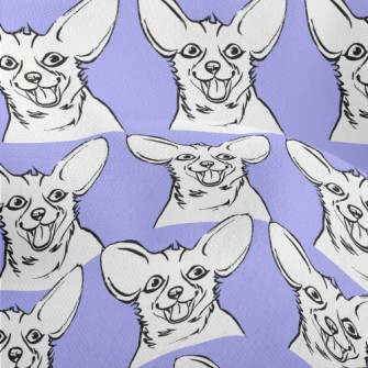 Funny Dog With Tongue Out Lightweight Performance Linen