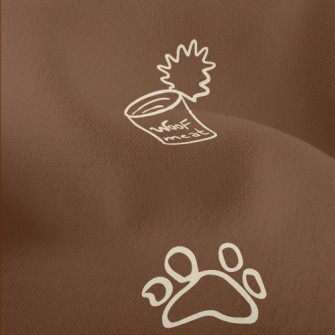 Hand Drawn Dog Food Lightweight Performance Linen