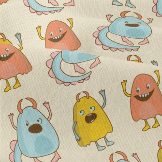 Colorful Cute Little Monsters Modern Jersey