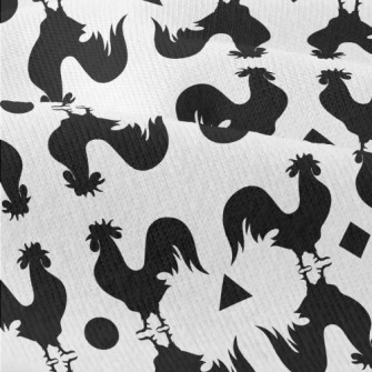 Black And White Rooster Silhou Modern Jersey