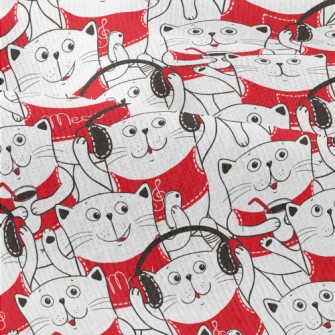 White Cat Illustration Modern Jersey