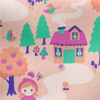 Little Girl In The Forest Jersey Backed Fleece