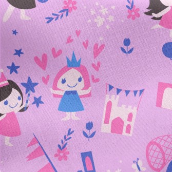 Princesses Having Fun Jersey Backed Fleece