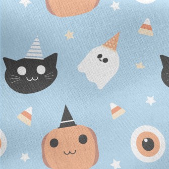 Cute Halloween Jersey Backed Fleece