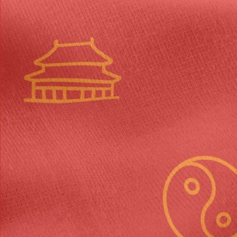 Traditional Chinese Culture Jersey Backed Fleece