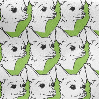 Cute Chihuahua Jersey Backed Fleece