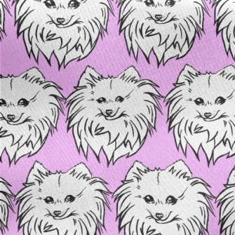 Cute Pomeranian Jersey Backed Fleece