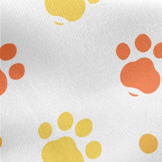 Two-color Dog Footprints Jersey Backed Fleece