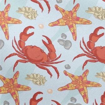Crab And Starfish Pongee
