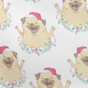 Merry Christmas Puppy Pongee