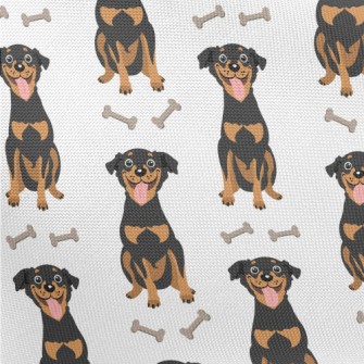 Happy Black Hound Pongee