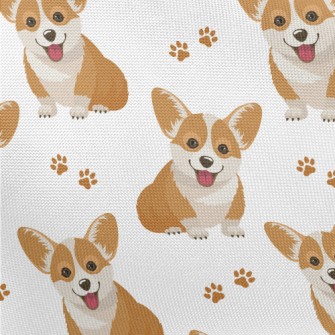 Smiling Corgi Pongee