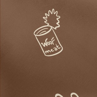 Hand Drawn Dog Food Pongee