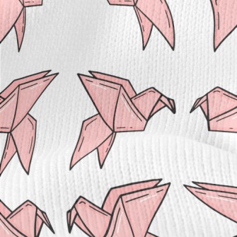 Pink Paper Cranes Stretch Jersey
