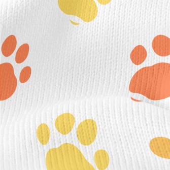 Two-color Dog Footprints Stretch Jersey