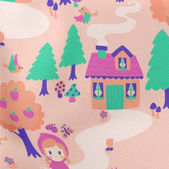 Little Girl In The Forest Lightweight Cotton Poplin