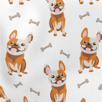 Playful Bulldog Lightweight Cotton Poplin