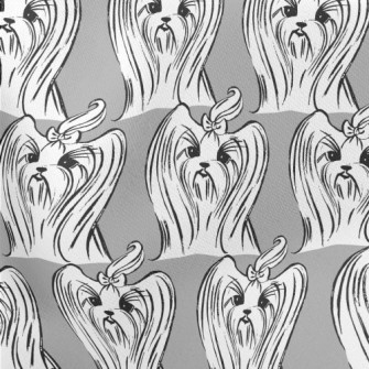 Bow Tie Yorkshire Terrier Lightweight Cotton Poplin