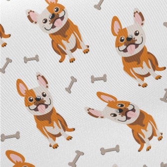 Playful Bulldog Midweight Cotton Poplin