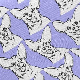 Funny Dog With Tongue Out Midweight Cotton Poplin
