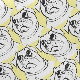 Pouting Pug Midweight Cotton Poplin