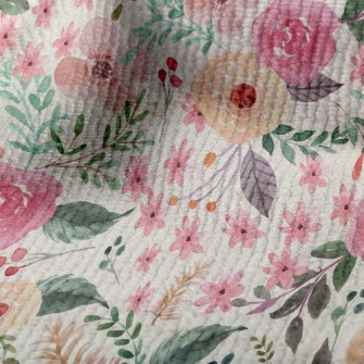 Watercolor Cute Flowers Terry