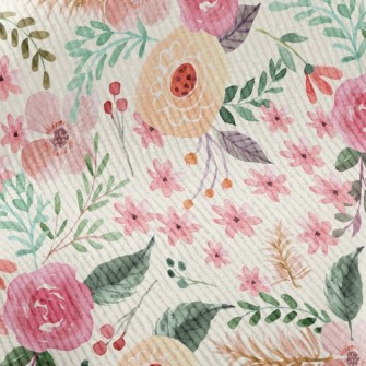 Watercolor Cute Flowers Standard Corduroy