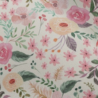 Watercolor Cute Flowers Chiffon