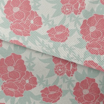 Red Flowers And Clover Waterproof Oxford