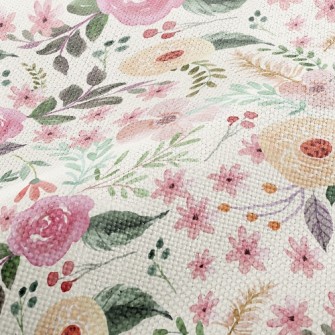 Watercolor Cute Flowers Performance Linen