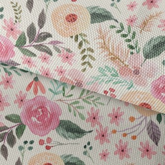 Watercolor Cute Flowers Waterproof Oxford