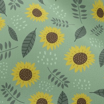 Green Sunflowers Chiffon