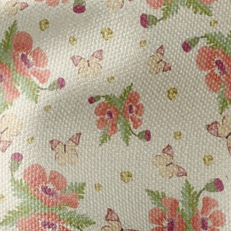 Beautiful Flowers And Butterfl Waterproof Canvas