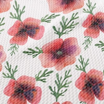 Bright And Generous Poppy Flow Birdseye Piqué