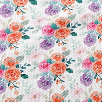 Bright Beautiful Roses Birdseye Piqué